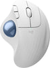 ERGO M575S Wireless Trackball Mouse, Wireless Ergonomic Mouse With Bluetooth and Encrypted Dongle, Comfortable Thumb Control, Precise and Smooth Tracking, for PC/Mac - White