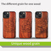 Magnetic Wood Case for iPhone 13 Case [Hard Real Wood & Soft TPU] Shockproof Hybrid Protective Cover Unique & Classy Wooden Case Compatible with Mag Safe (Tree of Life Art Carving-Rosy)