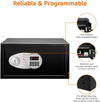 Steel Security Safe with Digital Keypad - Secure Money, Cash, Jewelry, ID Documents, 28 Litres, 43 cm W x 37 cm D x 23 cm H, Black