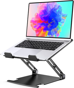 Elevate Your Workstation with the  Aluminum Laptop Stand - Adjustable Heights, Angles, and Rotation for Ultimate Comfort and Compatibility with Macbook Pro, Dell, HP, and More (10-16")