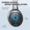 Q20 Hybrid Active Noise Cancelling Headphones, Wireless Over Ear Bluetooth Headphones, 40H Playtime, Hi-Res Audio, Deep Bass, Memory Foam Ear Cups, for Travel, Home, Office