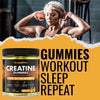 Creatine 120 Gummies Max 5000mg for Men and Women Creatine Monohydrate Plus B12 and L-Taurine - Chewable Gummies, (1 Month Supply) (One Size, Pineapple)