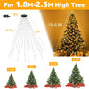 Christmas Tree Lights with Ring - 2M X10 Strands 200 LEDs Fairy Lights Plug in, Waterproof/Remote Control/Timer/Indoor/Outdoor Christmas Lights for Garden Xmas Decorations