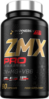 ZMX Pro - Ultra Premium Zinc and Magnesium Supplement (X5 Forms) 90 Vegan Capsules Zinc and Magnesium Tablets, Vitamin B6, Muscle Recovery Muscle Growth Sleep Aid