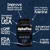 AlphaFlow L-Arginine, L-Citrulline & Beta Alanine | 1340mg Nitric Oxide (NO) Booster for Muscle Growth, Blood Flow, Vascularity & Size | Money Back Guarantee | 60 Vege Capsules