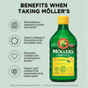 Moller’s ® | Omega 3 Cod Liver Oil | Omega-3 Dietary Supplements with EPA, DHA, Vitamin A, D and E | Superior Taste Award | Pure & Natural cod Liver Oil | Lemon | 250 ml