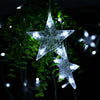 Christmas Star Curtain Lights, 138 LED Curtain Fairy Lights with 12 Stars, 8 Modes Christmas Window Lights for Xmas Tree, Party, Wedding, Garden, Bedroom, Christmas Decorations (White)