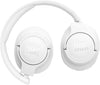 Tune 720BT Wireless On-Ear Headphones, with  Pure Bass Sound, Bluetooth 5.3, Hands-Free Calls, Audio Cable and 76-Hour Battery Life, in White