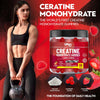 Creatine Gummies 5000mg (5G) for Men & Women - 90 Chewable Creatine Monohydrate Gummies Strawberry Flavoured | Pre Workout Gym Supplement| Muscle Boost| 3 Per Day - Vegan & Halal (1X)