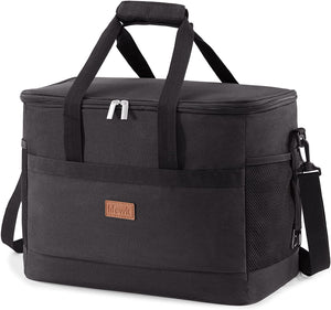 Soft Cooler Bag with Hard Liner, Large Insulated Picnic Lunch Bag Box Soft-Sided Cooling Bag for Camping/BBQ/Family Outdoor Activities