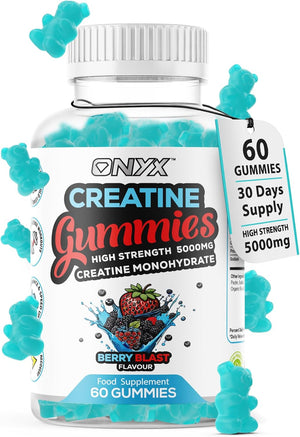 Creatine Monohydrate Gummies 5000mg - Workout Gym Supplement - 60 Creatine Gummies