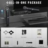 Wireless Microphone System Dual Wireless Mics,w/ 2 Handheld Dynamic Microphones, 2x100 Adjustable UHF Channels, Auto Scan,328ft Range,Microphone for Singing, Karaoke, Church(PTU-71-2H)