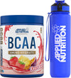 Bundle: BCAA Powder 450g + Lifestyle Water Bottle 1000ml | Branched Chain Amino Acids BCAAs Supplement, Intra Workout & Recovery (450g - 32 Servings) (Fruit Burst)