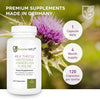 Milk Thistle with Artichoke Extract, Dandelion Root & Choline - Normal Liver Health Supplement - Highly Dosed with 80% Silymarin - Vegan Liver Support - 120 Non-GMO Capsule