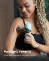 Mini Thermal Massage Gun with Heat Function, Mini Massage Gun, Portable Fashionable Percussion Massager, with Coloured Silicone Sleeves, Travel Size with Carry Bag, for Muscle Massage, Blue