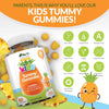 Kids Tummy Gummies (Age 5+) - Probiotics for Children - 120 Vegan Gummies - Natural Pineapple Flavour - with Lactobacillus and Bifidobacterium & Vitamin B3, B5,B6 & C -