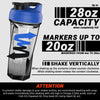 2.0 Vortex Blender Shaker Bottle Upto 828 ml | No Blending Ball or Whisk | USA Made | Portable Pre Workout Whey Protein Drink Shaker Cup | Mixes Cocktails Smoothies Shakes | Top Rack Safe