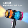 Hair Dryer with Diffuser, Lightweight Blow Dryer for Curly Hair for Women/Men, 1800 Watt Ionic HairDryer, Blow Dryer with Nozzle for Fast Drying as Salon, Portable