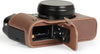 Ever Ready Genuine Leather Half Camera Case Compatible with Fujifilm X100VI (Brown)