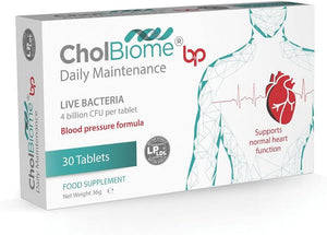 BP Tablets - 30 Tabs, 4 Billion CFU/Serving Source Capsules, Probiotic Blood Pressure Control Supplement, Helps Lowering Cholestrol, Probiotics for Gut Health