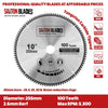 Saxton TCT Circular Fine Cutting Wood Saw Blade 255mm x 30mm bore x 100T Compatible with Bosch Makita Dewalt