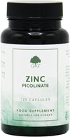 Zinc Picolinate | 22mg Elemental Zinc per Capsule | 120 Vegan Capsules | Chelated Zinc for Improved Absorption |