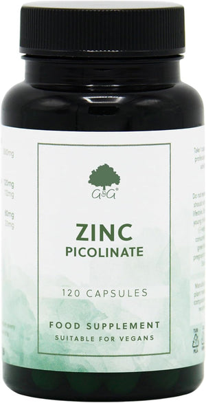 Zinc Picolinate | 22mg Elemental Zinc per Capsule | 120 Vegan Capsules | Chelated Zinc for Improved Absorption |