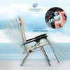 Set of 2 Sun Lounger Padded Garden Chairs With Cup And Phone Holder – Adjustable Headrest - Deck Folding Recliner Zero Gravity Outdoor Chair - Grey