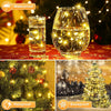 Christmas Tree Lights Warm White - 2M/6.6FT x 12 Strands 240LEDs Mains Powered Fairy Lights Waterproof with Remote & 8 Modes Memory Timer for Outside Indoor Xmas Party Decorations