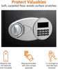 Steel Security Safe with Digital Keypad - Secure Money, Cash, Jewelry, ID Documents, 28 Litres, 43 cm W x 37 cm D x 23 cm H, Black