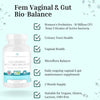 Fem Vaginal & Gut Bio-Balance - 2 Months Supply - Vegan Vaginal probiotics for Women 10 Billion CFU- Candida Yeast Balance, Urinary, Bacterial Vaginosis (BV), UTI, Good Bacteria & Gut Health Support