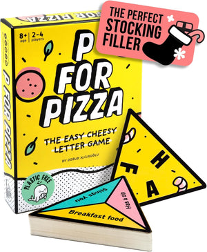 P for Pizza Board Game: Family Christmas Game Great for Adults and Kids | Perfect For Holidays and Christmas, Compact and Travel Friendly, Beach Game | Best Christmas Board Games, Gift