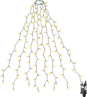 Christmas Tree Lights, 2m x 8 Strands 280 LEDs Fairy Lights for 6-8ft Christmas Tree, Easy to Install Tree Decoration Light String for Indoor and Outdoor, 8 Modes - Warm White