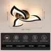 LED Ceiling Light, 36W 3240LM Modern Design Ceiling Lighting, 3 Lights Living Room Ceiling Light Acrylic Black Flower Fittings Ceilings for Bedroom, Kitchen, Dining Room 3000K Warm White