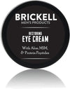 Brickell Men's Restoring Eye Cream for Men, Natural and Organic Anti Aging Eye Balm To Reduce Puffiness, Wrinkles, Dark Circles, Crows Feet and Under Eye Bags, 15 mL, Unscented