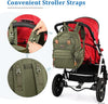 Changing Bag Backpack, Large Nappy Back Pack Multifunction Baby Bags with Portable Changing Mat, Pacifier Holder, and Stroller Straps, for Mom and Dad