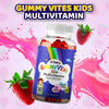 Kids Vitamins multivitamins, Strawberry Flavour Kids Vitamins Gummies, 1-a-Day Kids Sugar Free Vitamins, Contains Essential Multivitamins for Kids, Vegan, Kids multivitamins Gummies 3-12 Years