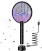 Electric Fly Swatter Rechargeable Mosquito Fly Killer 2in1 Fly Zapper Racket 4000V Bug Zapper Type-c Fly Catcher with Ultraviolet Lamp Indoor Home Outdoor Backyard Terrace Camping (Black*1)