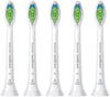 Sonicare W2 Optimal White Standard Toothbrush Head for Sonic Toothbrush HX6065/10 Pack of 5 Standard Size Click Holder BrushSync Pairing