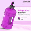 XL Jug 2.2 Litre Water Bottle - BPA Free with Nylon Strap and Flip Cap for Daily Use - Hydration Bottle for Active Lifestyles - Water Bottles for Gym, Travel, and Outdoor (Frosted Purple)