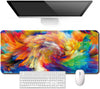 Gaming Mouse Pad,XXXL 1000x500mm Large Mouse Mat with Stitched Edges Abstract Art Oil Painting Mousepads Non-slip Water-Resistant Rubber Base Desk Mat, Styel 07