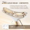 24K Gold Face Massager Anti-Wrinkle, Skin Face Lift Device with Red Light Therapy,5 Colors Face Sculpting Device,4 Modes 42±3°C Face Sculptor for Facial Anti-Aging & Toning,EMS Gua Sha