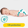 Premium Protection New Baby Size 1, 180 Nappies, 2kg-5kg, Monthly Pack +  Harmonie Aqua Baby Wipes 10 Count, Packaging May Vary