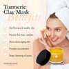 Turmeric Clay Mask - Natural Hydrating Peel Off Face Masks for Women - Effective Blackhead Remover, Facial Cleansing, Acne Treatment, Dark Spot Detox Solution