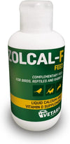 Zolcal-F Feed |Liquid Calcium & Vitamin D3 Supplement for Birds, Reptiles & Rabbits | Water-Soluble | 120ml