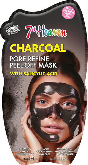 Charcoal Peel Off Face Mask with Salicylic Acid - Pore Refine - Oily and Blemish Prone Skin