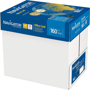 Office Card Copier Paper 160 g/m² A4, White, Cardboard of 1,250 Sheets (5 x 250 Sheets)