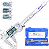 Digital Vernier Caliper, 150mm Caliper with Stainless Steel, Inch Millimeter Fraction Conversion, Measuring Tools Calipers Gauge with Large LCD Screen (6 Inch)