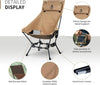 Dragonhide Oversized Camping Chair with Pillow Design, Comfortable Widened Seat Folding, 275 lbs Capacity