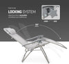 Gravity Chair Monocolour- Adjustable Reclining Zero Gravity Lounger for Garden & Patio -Foldable Lightweight Chair with Ergonomic Support -Durable Textilene Fabric & Non-Slip Feet-LightGrey 2pk